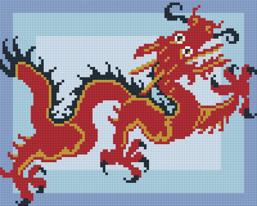 Dragon Four [4] Baseplate PixelHobby Mini-mosaic Art Kit image 0